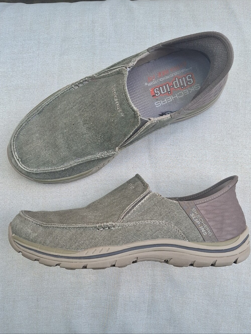 Skechers Hands Free Slip-ins: Expected - Cayson Men’s Khaki - Size 9 WW